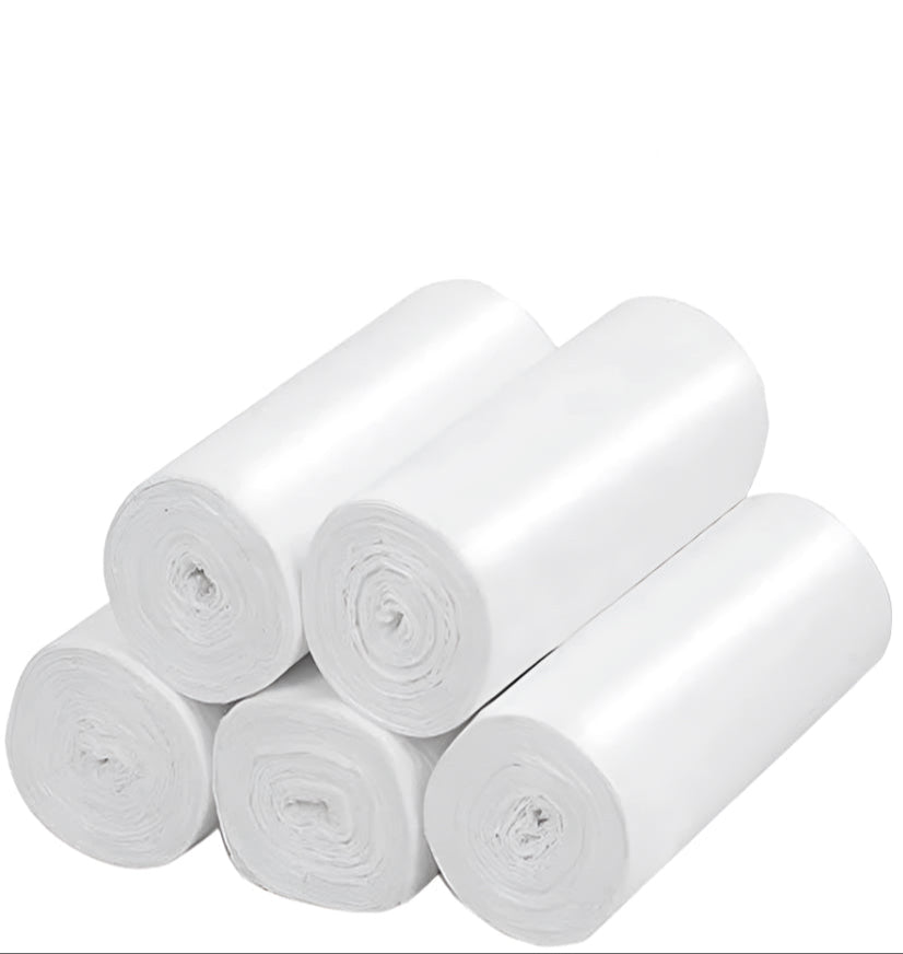 Clear & Black trash bags